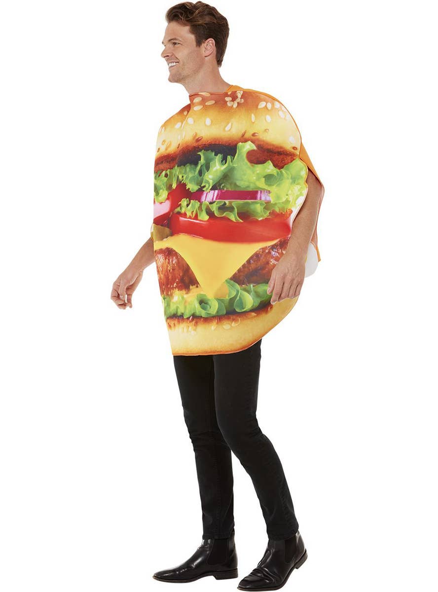 Adult's Burger Dress Up Costume - Side Image