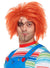 Orange Crimped Chucky Costume Wig for Adults - Main Image