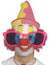 Novelty Pink Jumbo Clown Costume Glasses with Blue Lenses