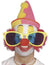 Novelty Yellow Jumbo Clown Costume Glasses with Blue Lenses