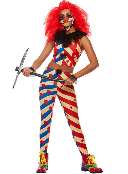 Women's Horror Clown Costume - Main Image