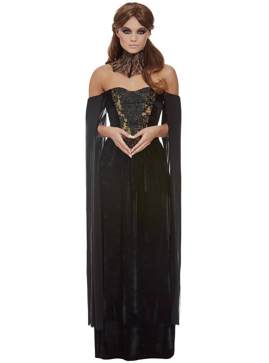 Womens Dark Masquerade Plague Halloween Costume - Alternate Image