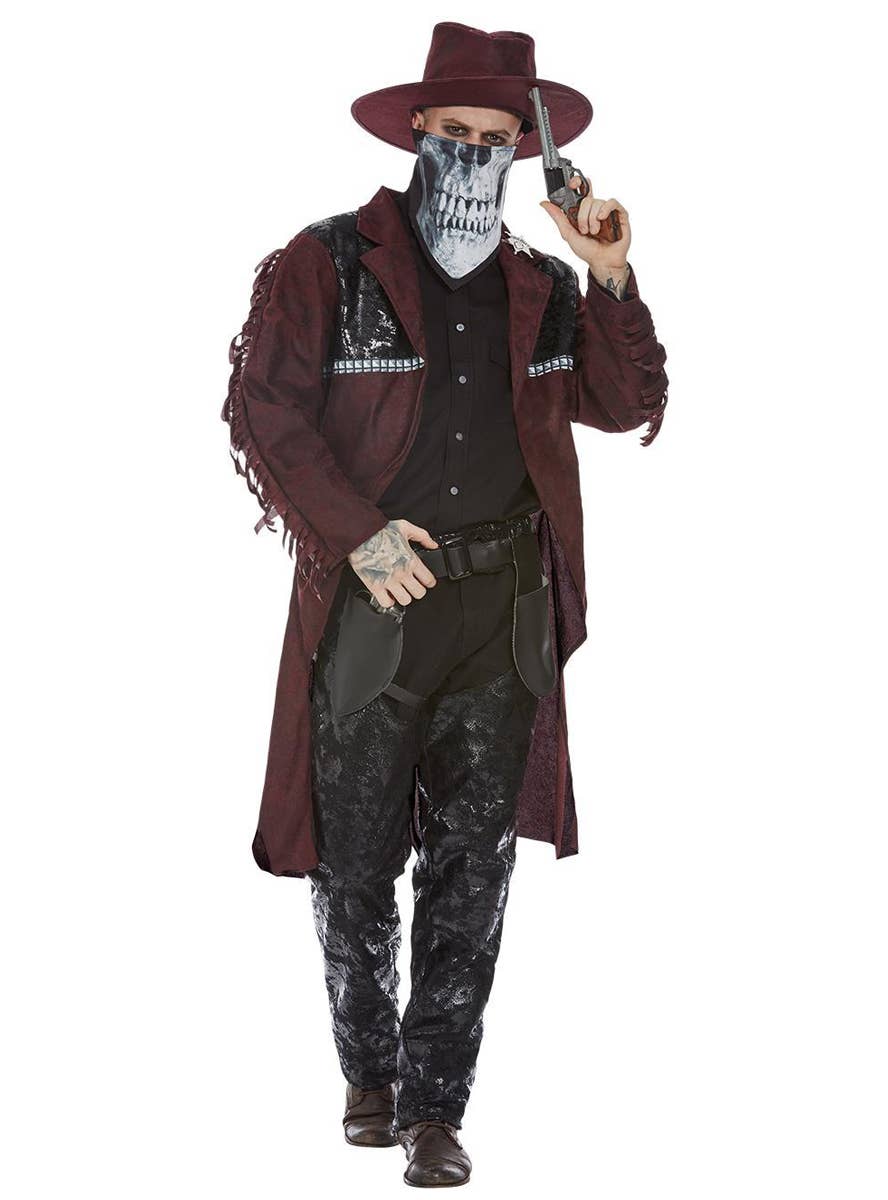 Mens Dark Western Cowboy Costume - Main Image