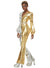 Womens Half Silver Half Gold 70s Disco Costume - Main Image