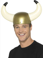 Gold Plastic Viking Warrior Costume Helmet