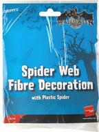 Small Spider Web with Spider Halloween Decoration - Main Image