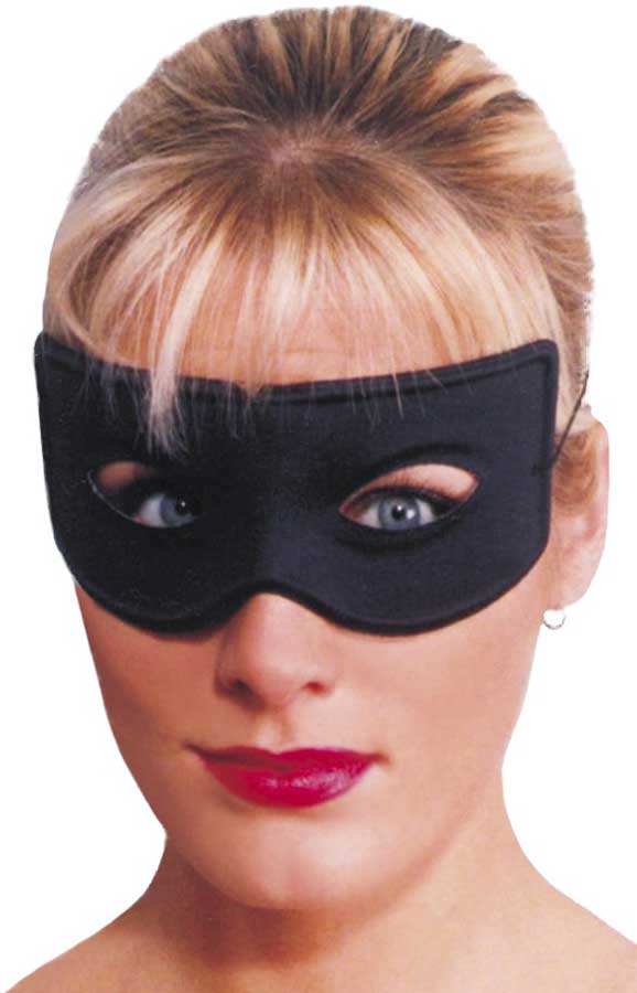 Basic Black Zorro Costume Mask Main Image