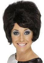 1960s Black Beehive Women's Costume Wig  