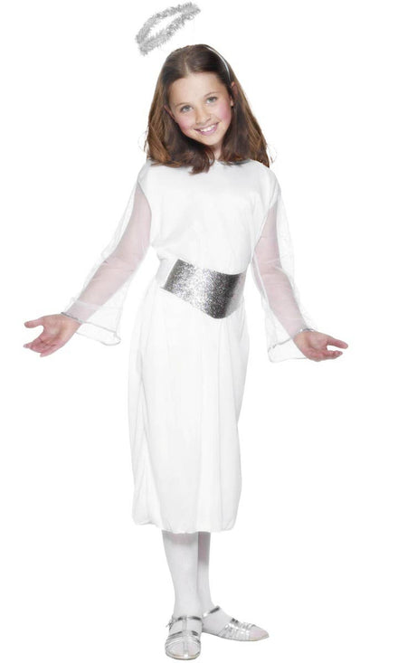 Basic White Angel Girls Christmas Fancy Dress Costume