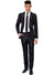 Men's Solid Black Deluxe Costume Suit - Front Image