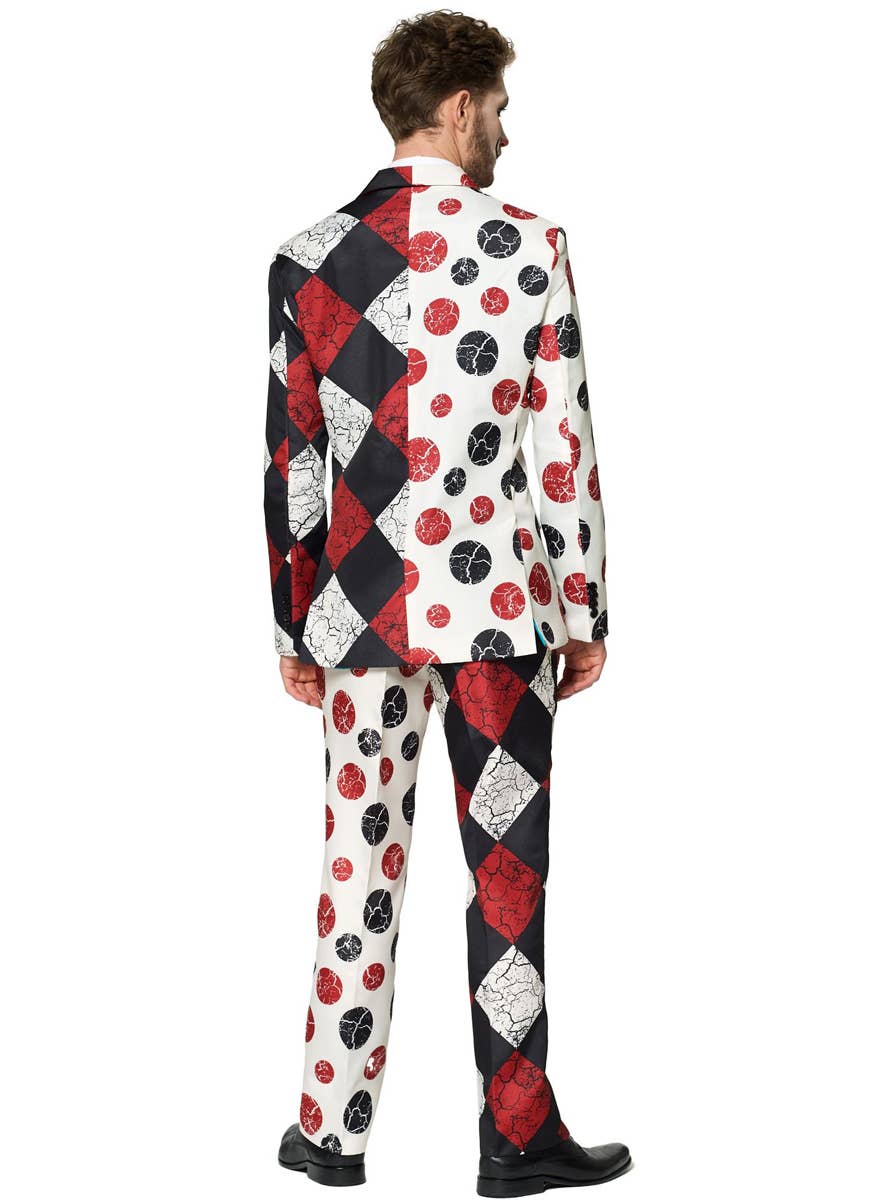 Men's Vintage Scary Clown Halloween Suit - Back Image