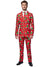 Red Christmas Trees and Stars Costume Suit for Men - Front Image