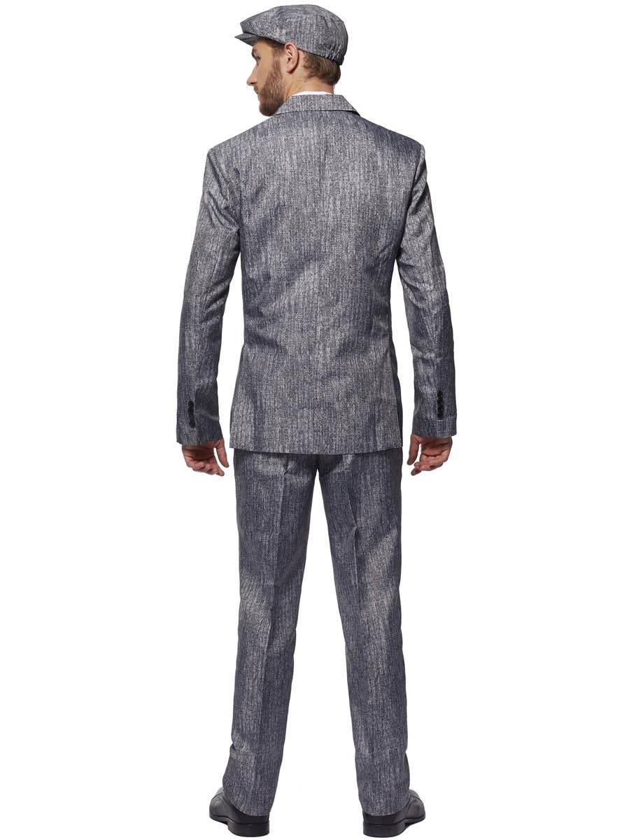 Peaky Blinders Men's Grey Gangster Suit - Back Image