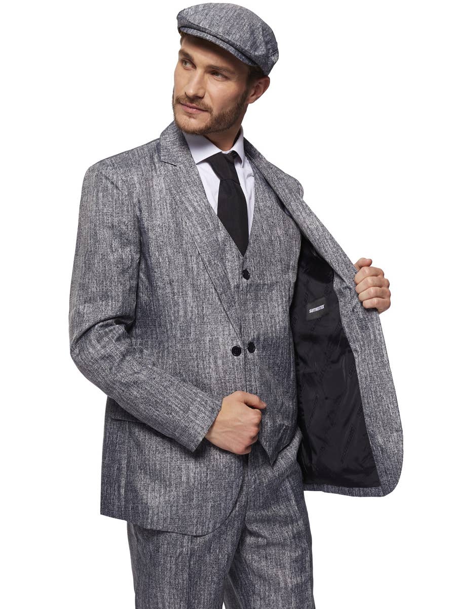 Peaky Blinders Men's Grey Gangster Suit - Close Image