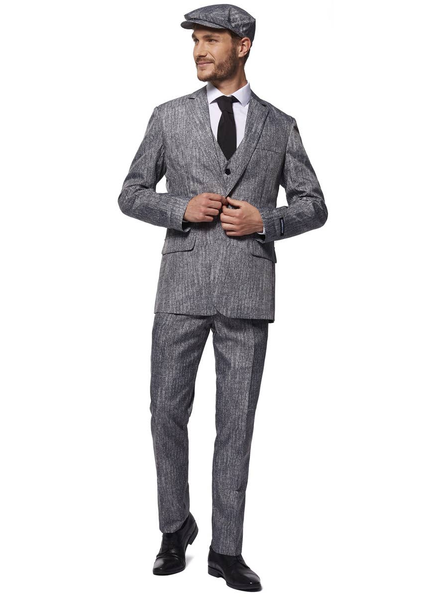 Peaky Blinders Men's Grey Gangster Suit - Front Image