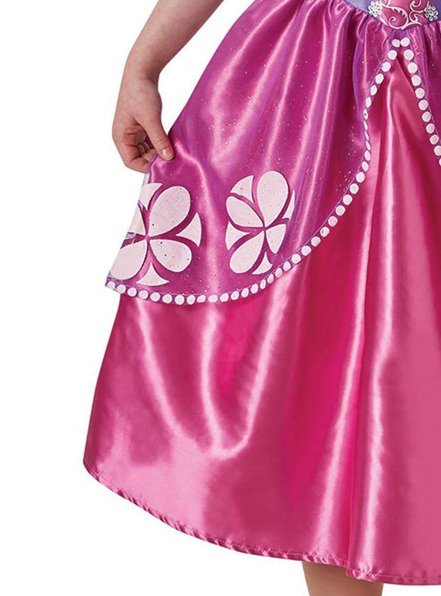 Image of Sofia the First Girls Disney Princess Costume - Close Up Image 2