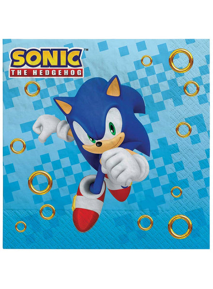 Image of Sonic The Hedgehog 16 Pack Lunch Napkins