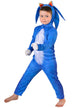 Image of Classic Boys Blue Hedgehog Game Character Costume - Front View