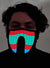 Image of Colourful Wave Sound Activated Light Up Mask - Light Up Image