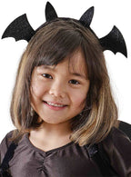 Image of Sparkle Bat Deluxe Black Glitter Girls Headband