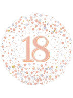 Image of Sparkling Fizz Rose Gold 18th 45cm Foil Balloon 