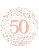 Image of Sparkling Fizz Rose Gold 50th 45cm Foil Balloon