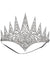 Image of Glittery Silver Foam Queen Costume Crown on Elastic - Main Image