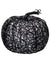 Image Of Halloween Decoration Sparkly Silver Glitter Pumpkin with Black Net Halloween Decoration