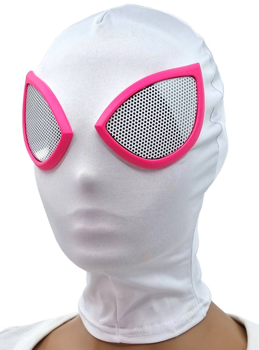 Image of Ghost Women's Spider Hero Costume Mask - Side Front View