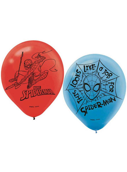 Image Of Spiderman 6 Pack Party Balloons