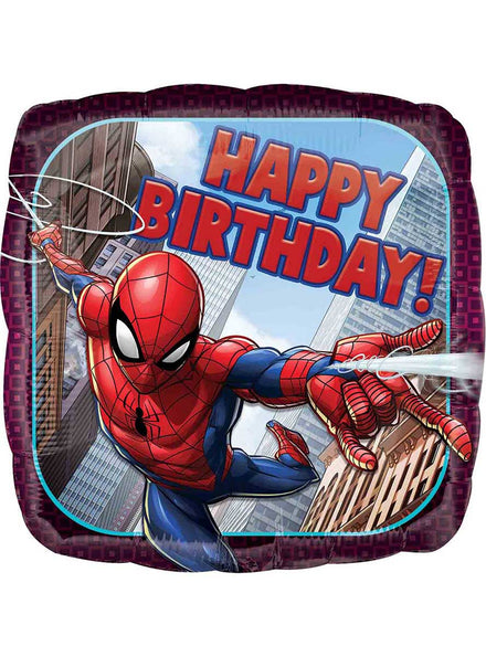 Image Of Spiderman Happy Birthday 45cm Foil Party Balloon