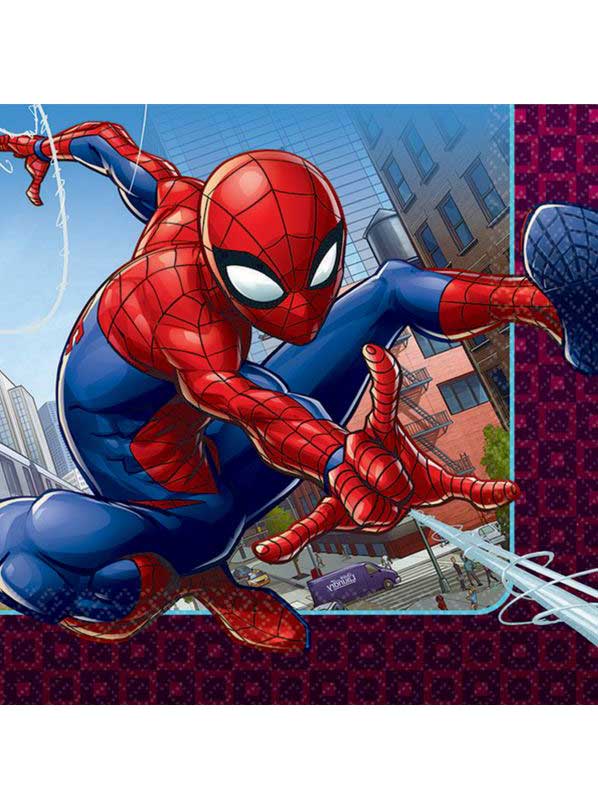 Image Of Spiderman 16 Pack Lunch Napkins