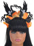 Image of Haunted Orange and Black Halloween Costume Headband