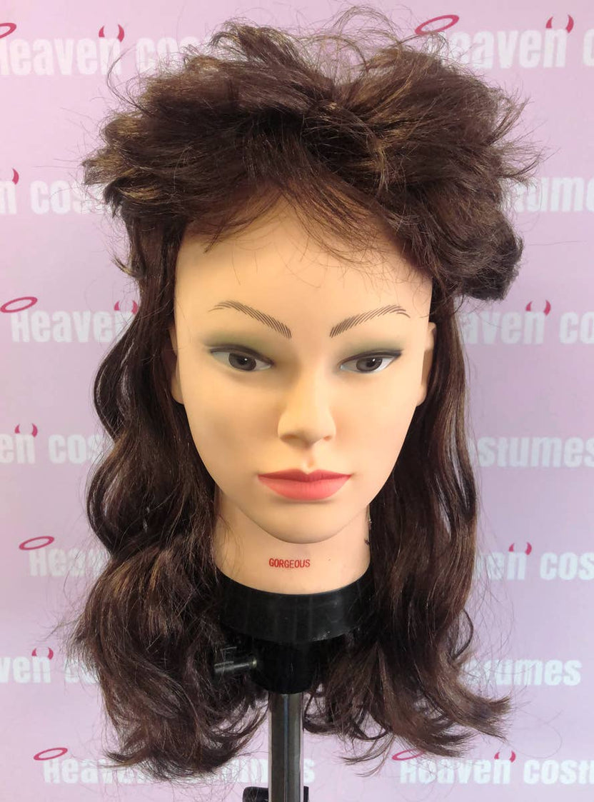 Chestnut Brown Mullet Costume Wig