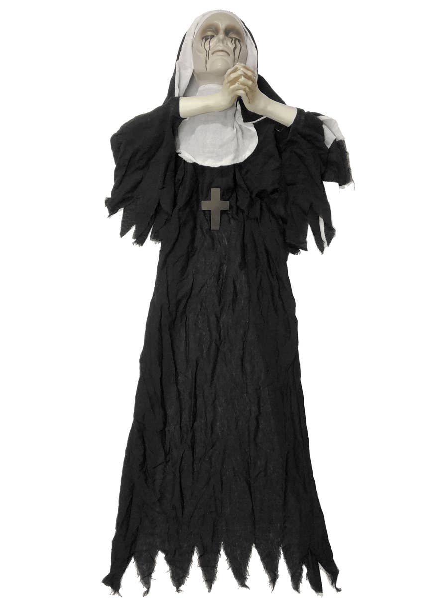 Animated Possessed Praying Nun Decoration