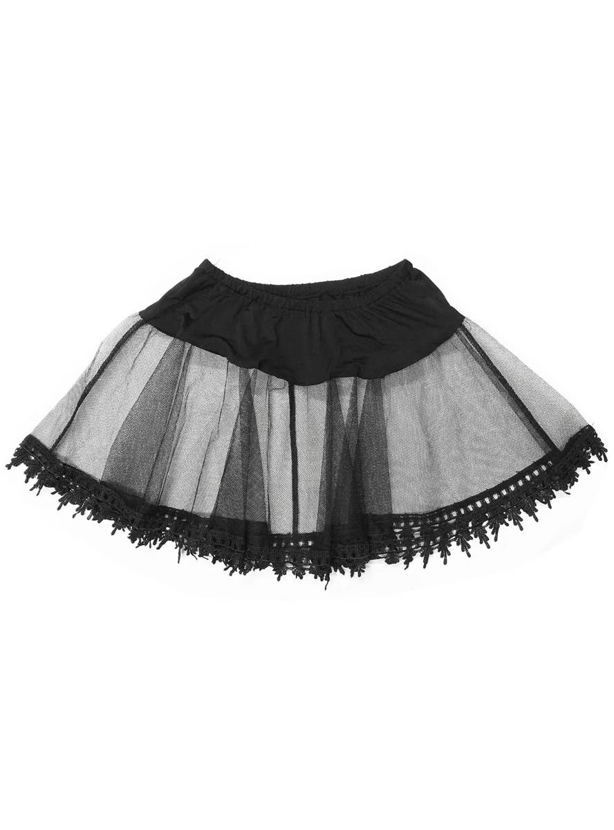 Black Lace Trim Petticoat Womens - Size Medium