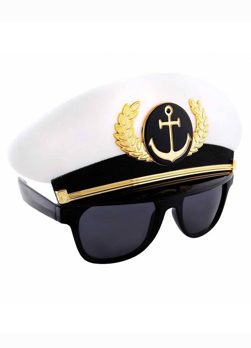 Crown and Anchor Sailor Hat Costume Glasses