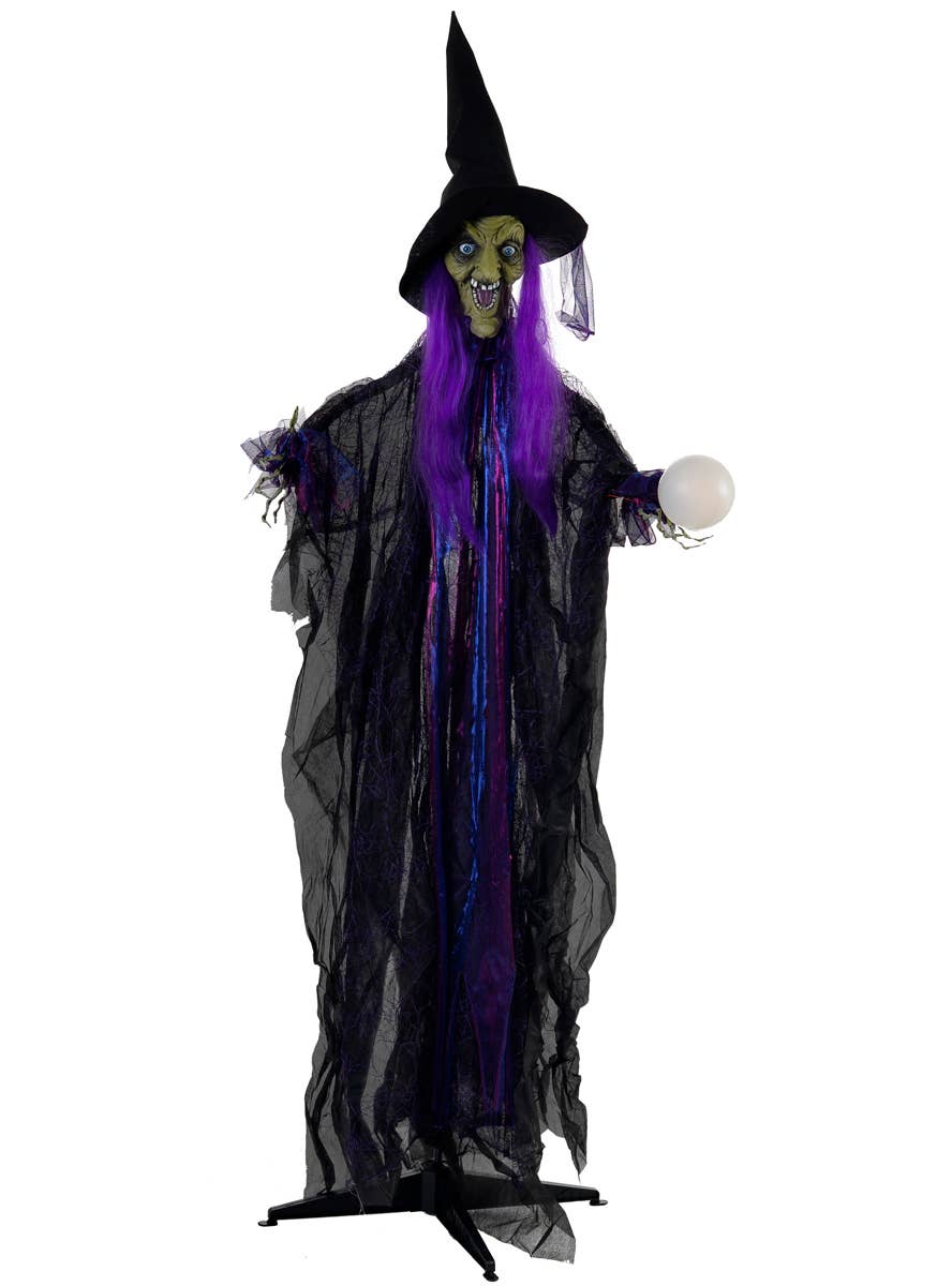 Image of Animated Fortune Teller Witch Halloween Decoration with Sounds