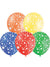 Image of Star Printed Rainbow Assorted 10 Pack 30cm Latex Balloons