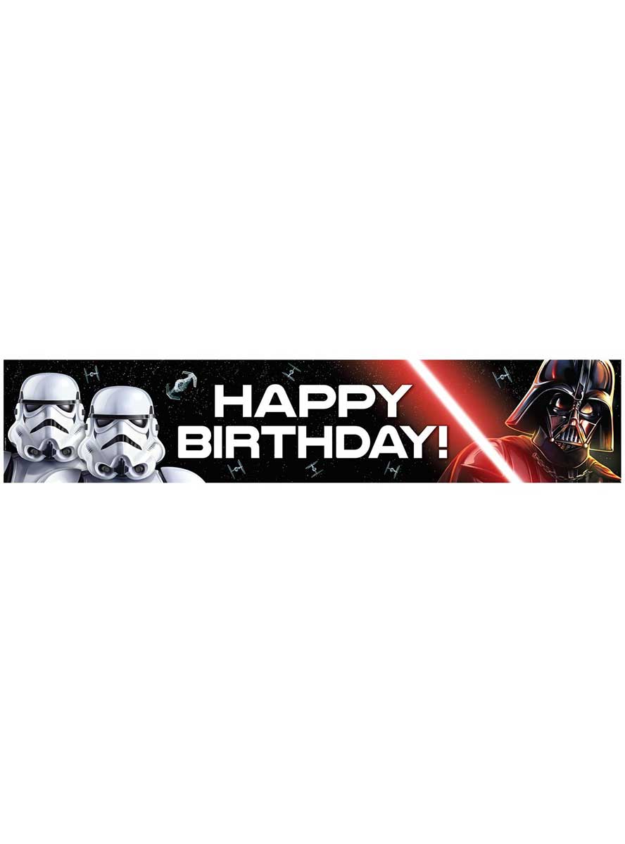 Image Of Star Wars Classic Happy Birthday Banner