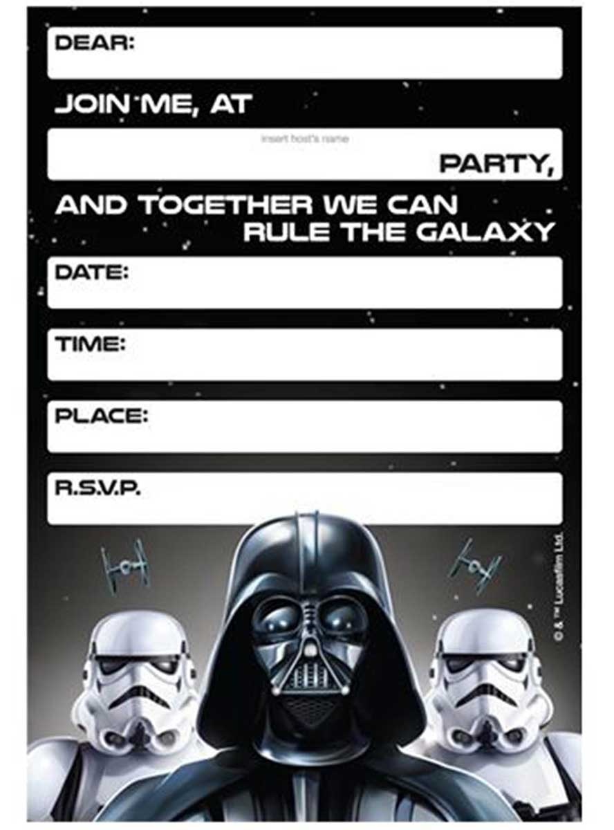 Image Of Star Wars Classic 8 Pack Party Invitations