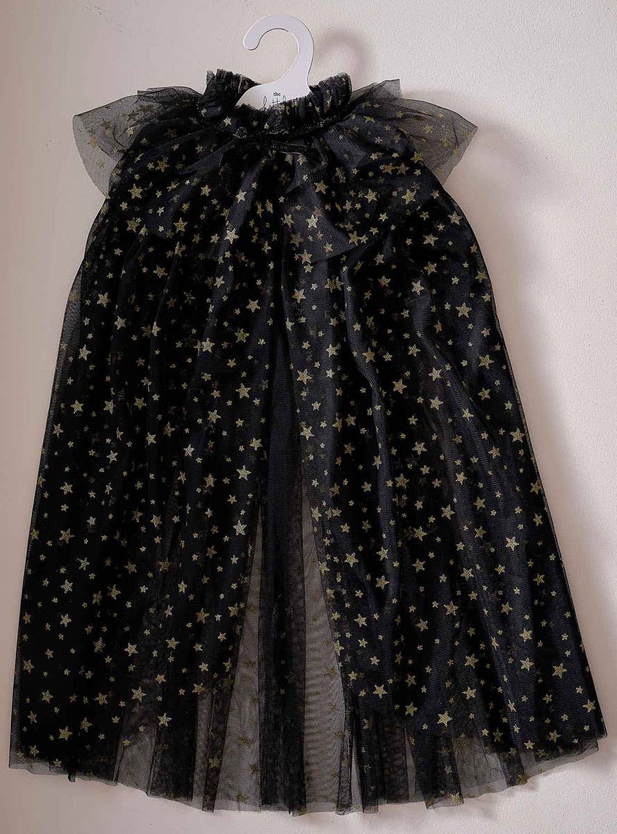 Image of Star Witch Girls Deluxe Black Mesh Cape - Alternate Image 1