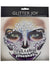 Image of Stick-On Silver Rhinestone Skeleton Halloween Face Jewels - Main Image