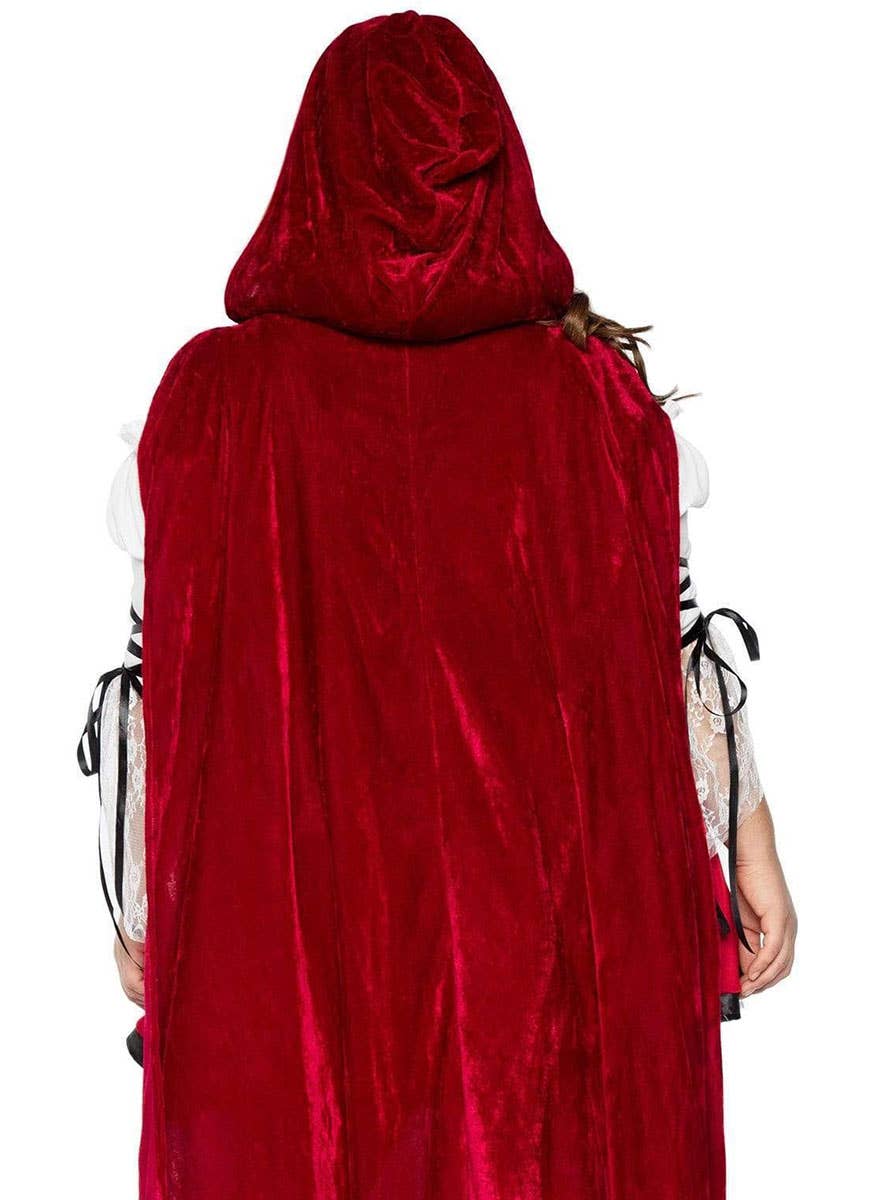 Image of Storybook Red Riding Hood Plus Size Women's Costume - Close Back Image