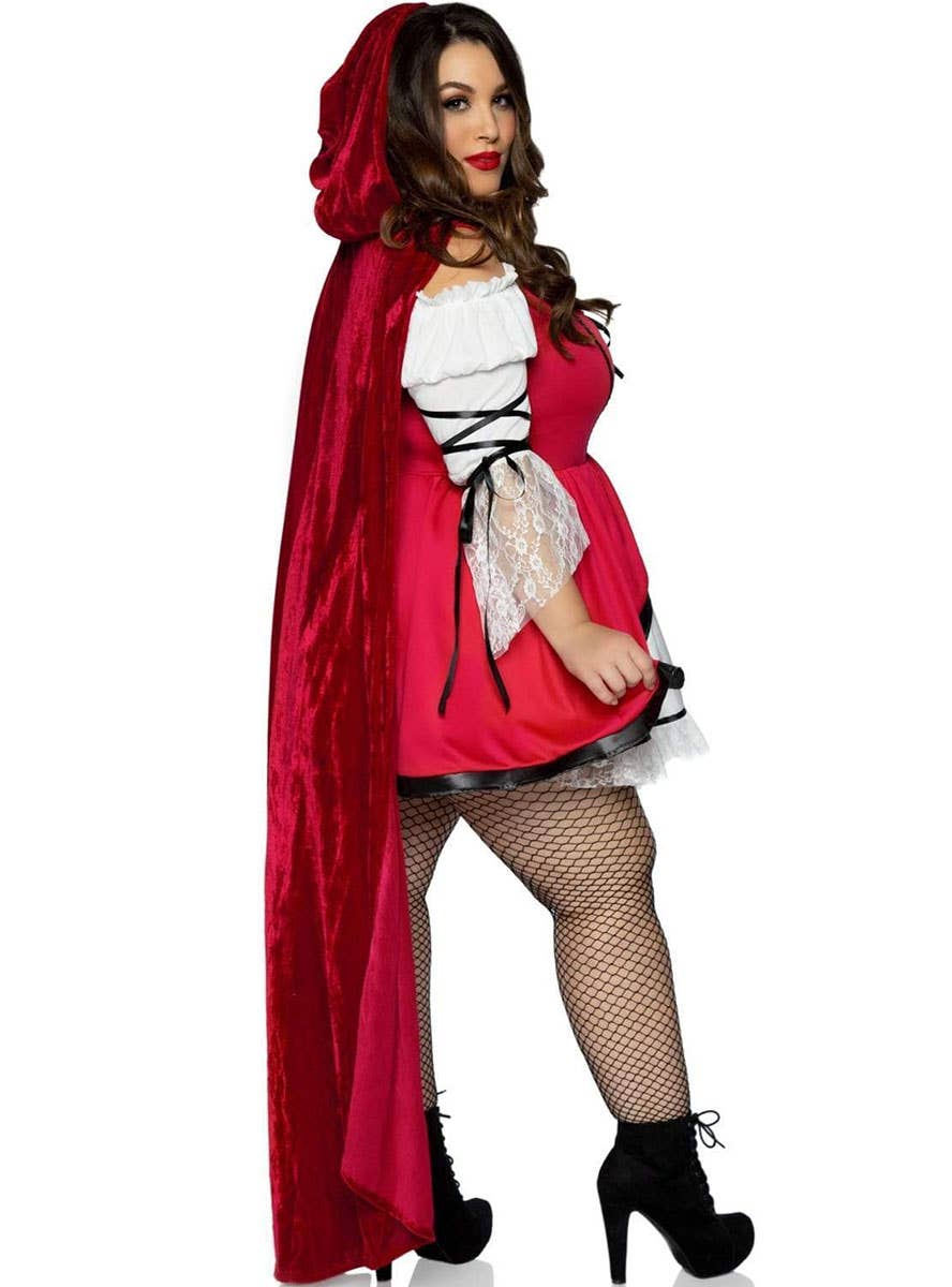 Image of Storybook Red Riding Hood Plus Size Women's Costume - Back Image