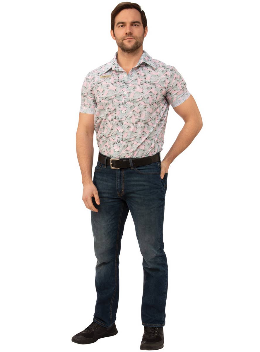 Image of Stranger Things Men's Jim Hopper Hawaiian Costume Shirt - Main Image