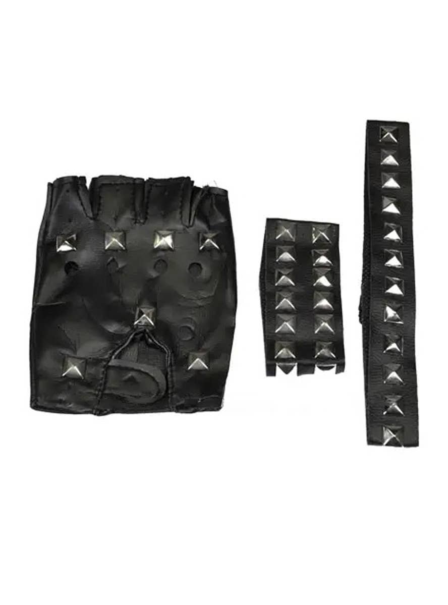 80's Punk Studded Costume Jewellery Set Main Image