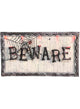 Light Up Beware Sign Halloween Decoration