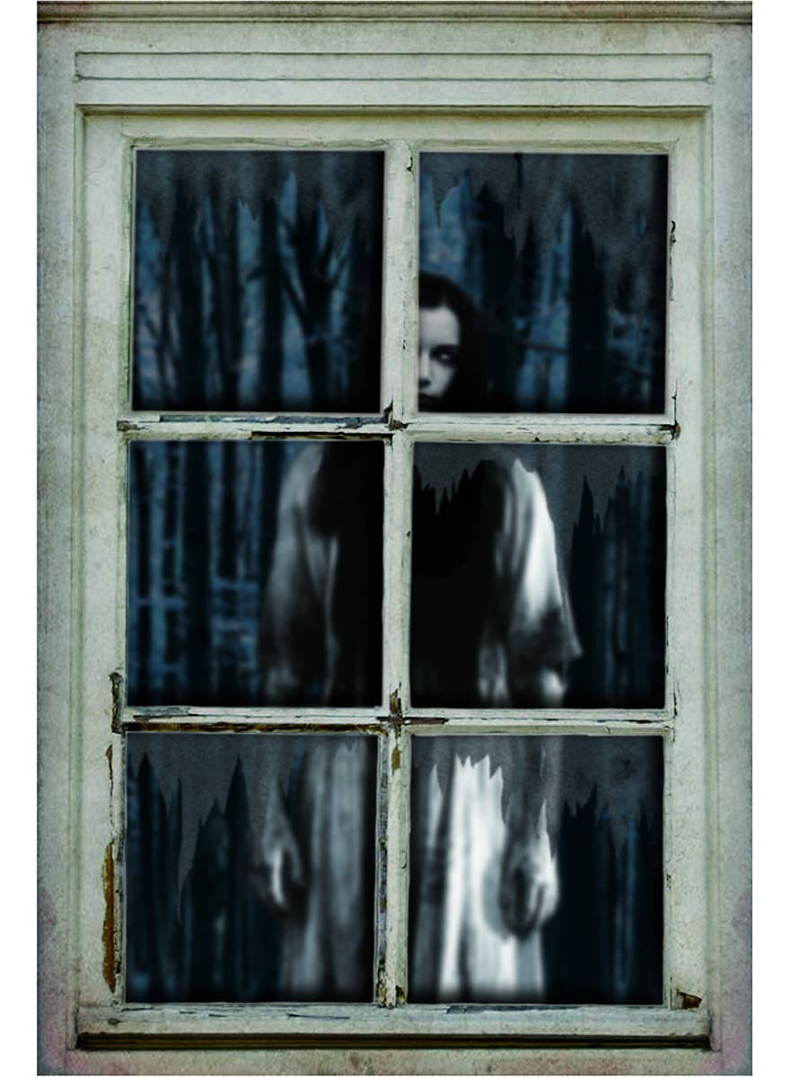 Hanging Woman in Window Halloween Decoration