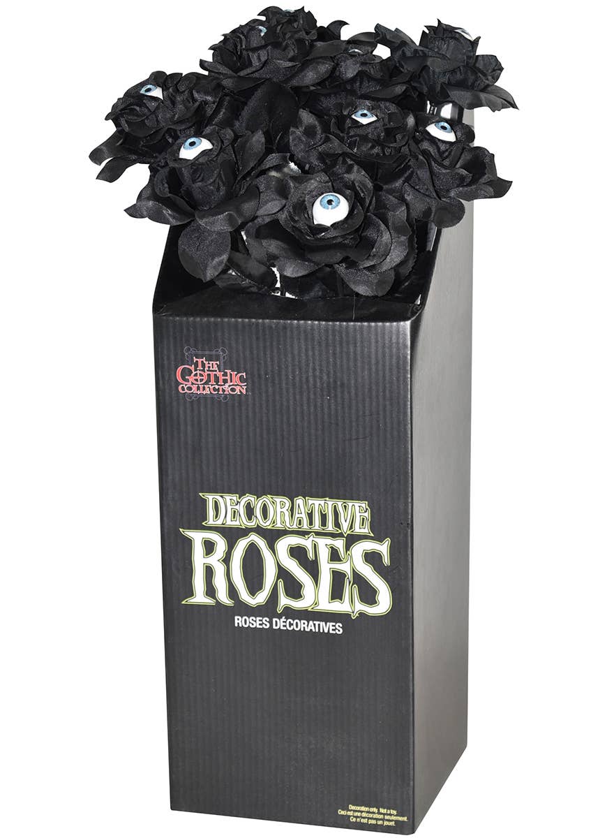 Single Black Gothic Rose Halloween Accessory- Box Image